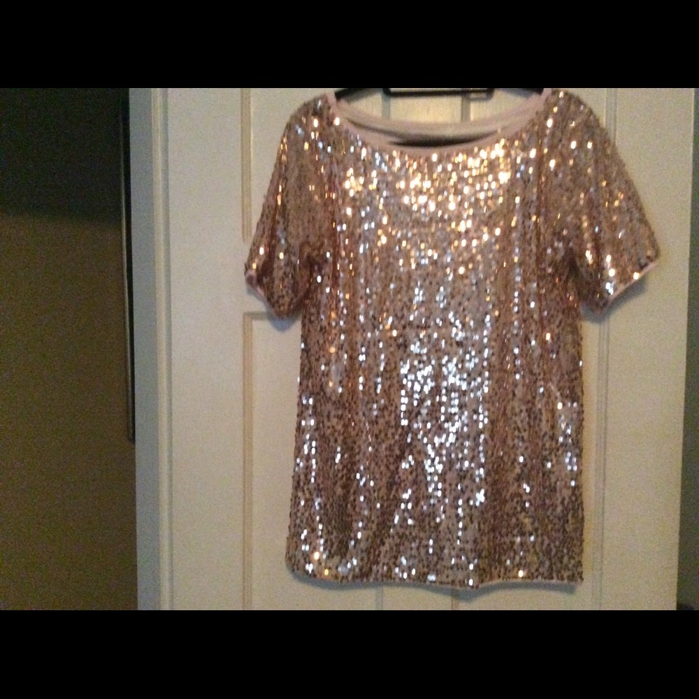 Pink sequins top
